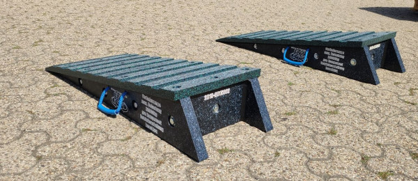 Auffahrrampe Set 1000 x 400 x 200 mm mit Kippschutz